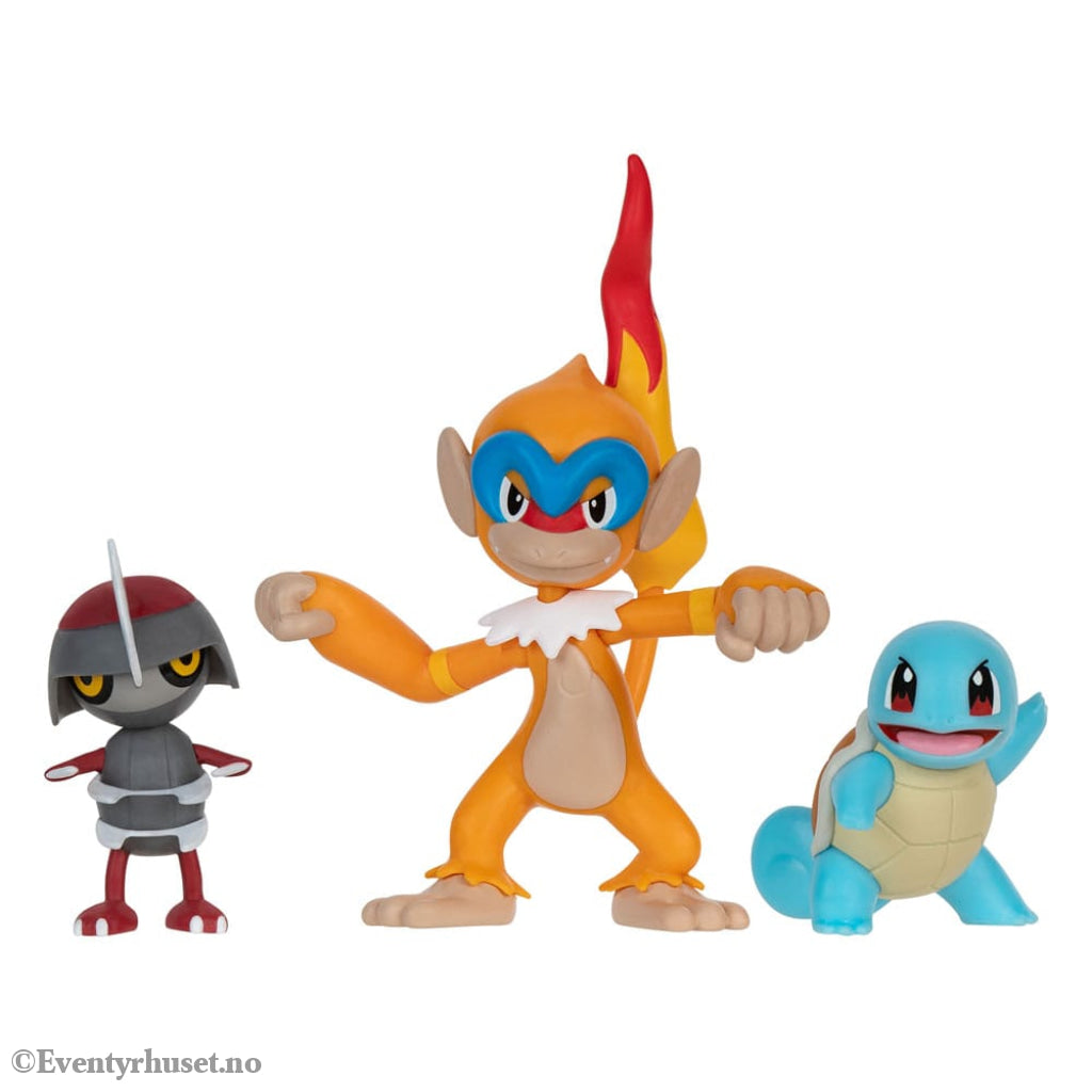 Pokémon Battle Figure Set 3-Pack Pawniard Squirtle #1 Monferno 5 cm Toys