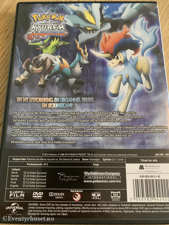 Pokémon Filmen: Kyurem - Rettferdighetens Sverd. 2013. Dvd. Dvd