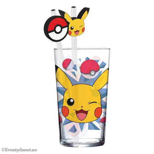 Pokémon Glass Tumbler with Straws Pikachu 485 ml Manga & Anime