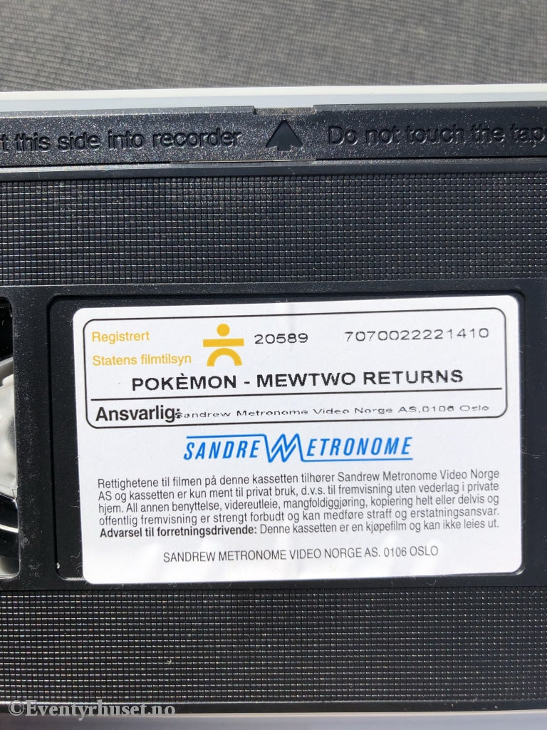 Pokémon. Mewto Returns. 1997. Vhs. Vhs