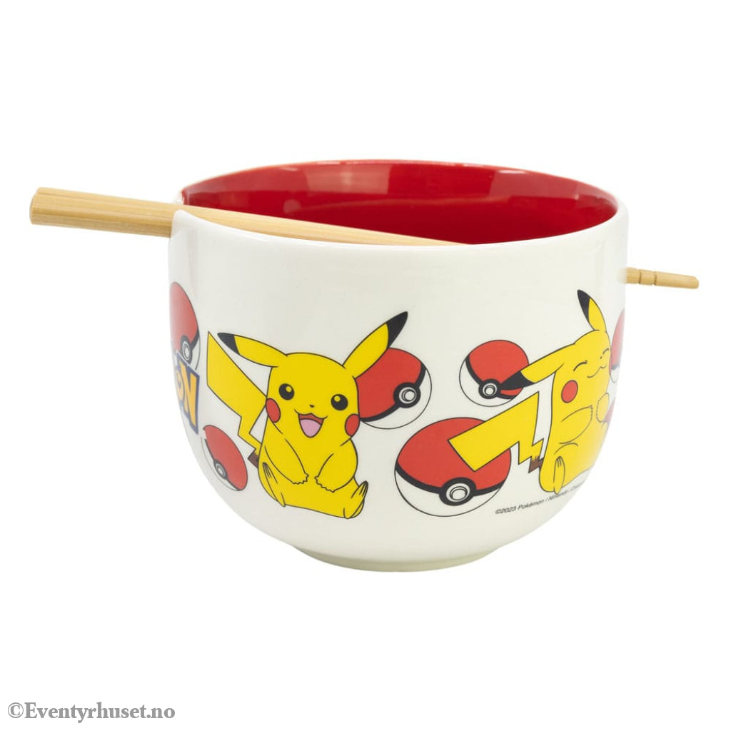 Pokémon Ramen Bowl with Chopsticks Face Home & Gifts