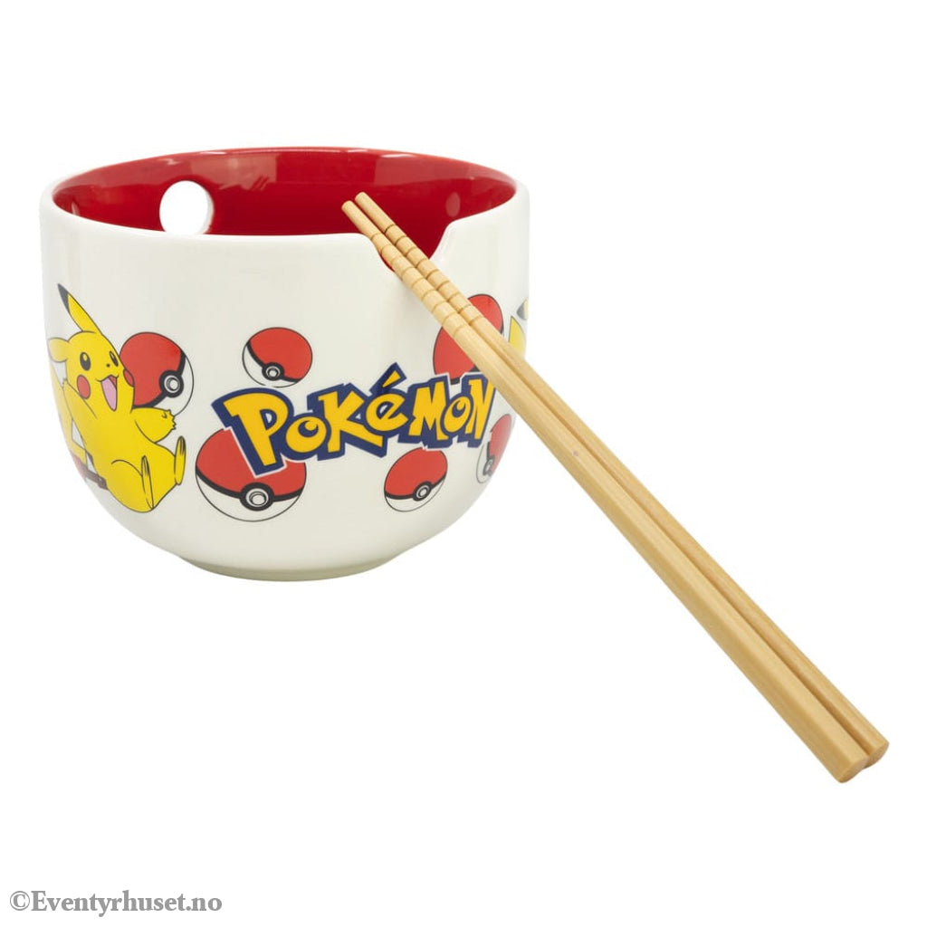 Pokémon Ramen Bowl with Chopsticks Face Home & Gifts