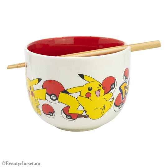 Pokémon Ramen Bowl with Chopsticks Face Home & Gifts