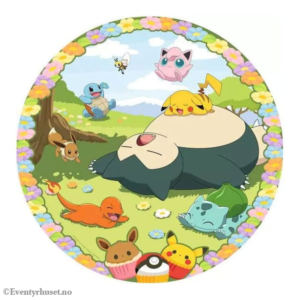 Pokémon Round Jigsaw Puzzle Flowery Pokémon (500 pieces) Games