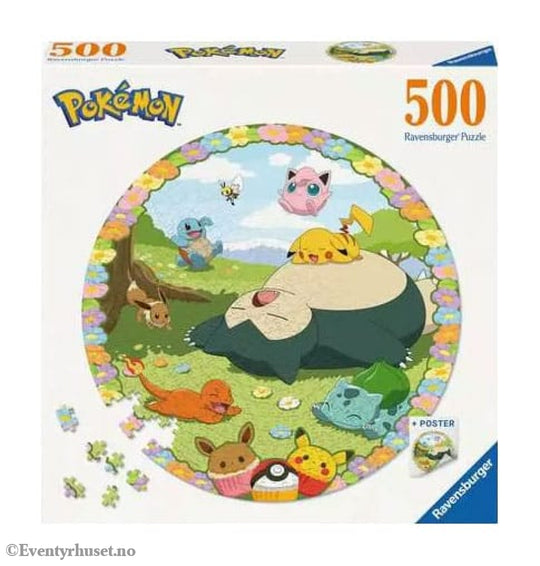 Pokémon Round Jigsaw Puzzle Flowery Pokémon (500 pieces) Games