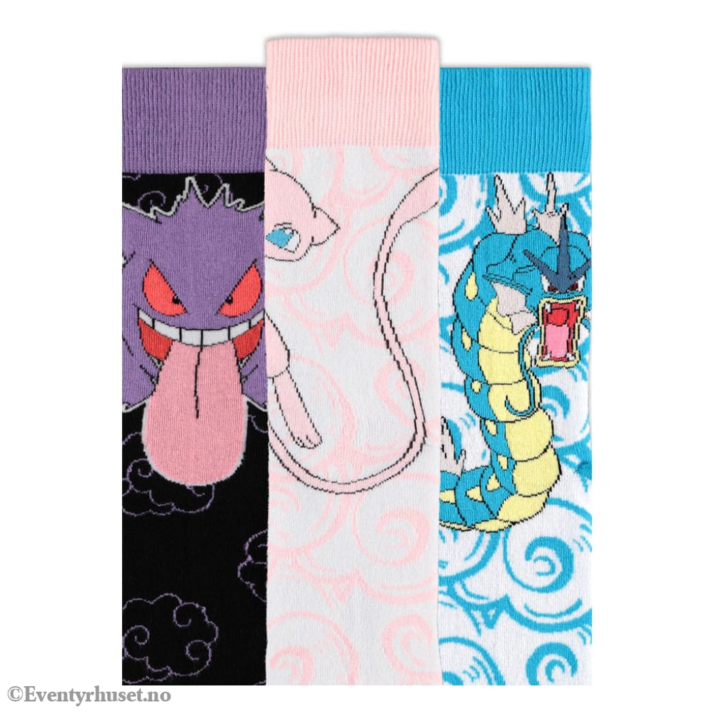 Pokémon Socks 3-Pack Crew 39-42 Fashion & Accessories
