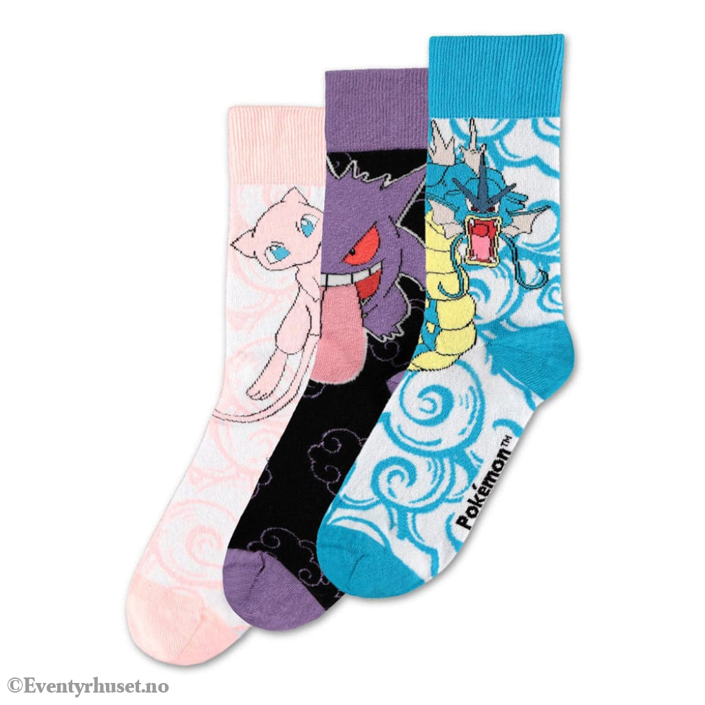 Pokémon Socks 3-Pack Crew 39-42 Fashion & Accessories