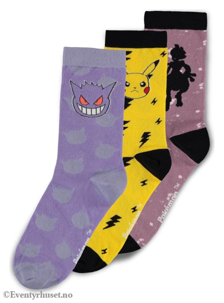 Pokémon Socks 3-Pack Crew 43-46 Fashion & Accessories