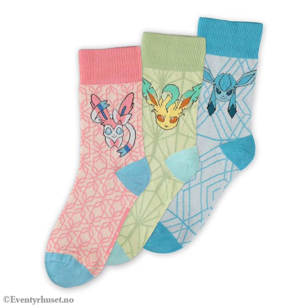 Pokémon Socks 3-Pack Eevee Evolution 3.0 35-38 Fashion & Accessories