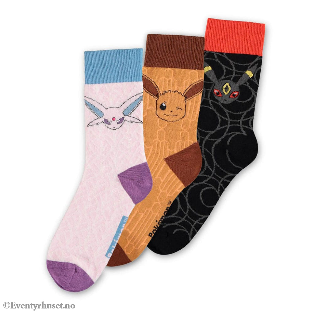 Pokémon Socks 3-Pack Eevee Evolution 2.0 35-38 Fashion & Accessories