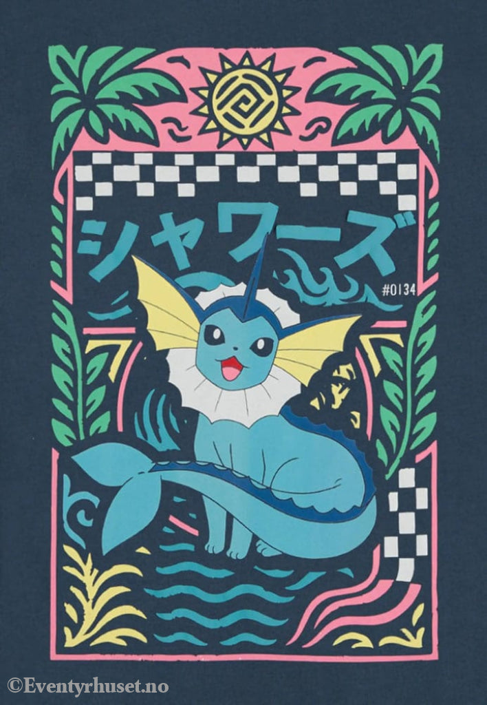 Pokémon T-Shirt Navy Vaporeon Size M Fashion & Accessories