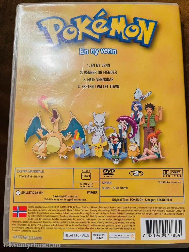 Pokemon. Vol. 1. En Ny Venn. 2003. Dvd. Dvd
