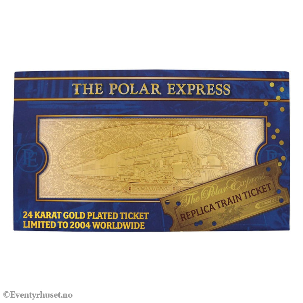 Polar Express Replica Train Ticket 24k Gold Plated Limited Edition Collectibles