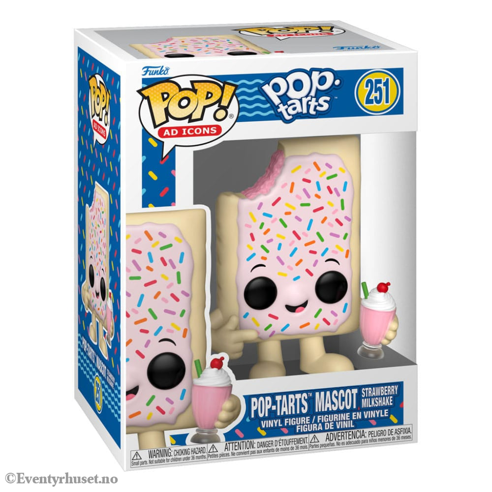 Pop-Tarts POP! Ad Icons Vinyl Figure Pop-Tarts Mascot Strawberry Milkshake 9 cm Collectibles