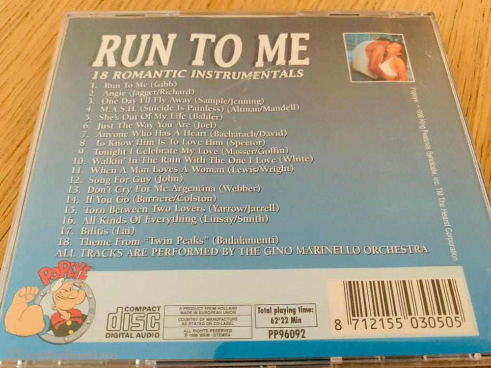 Popeye- Run To Me. 1996. Cd. Cd