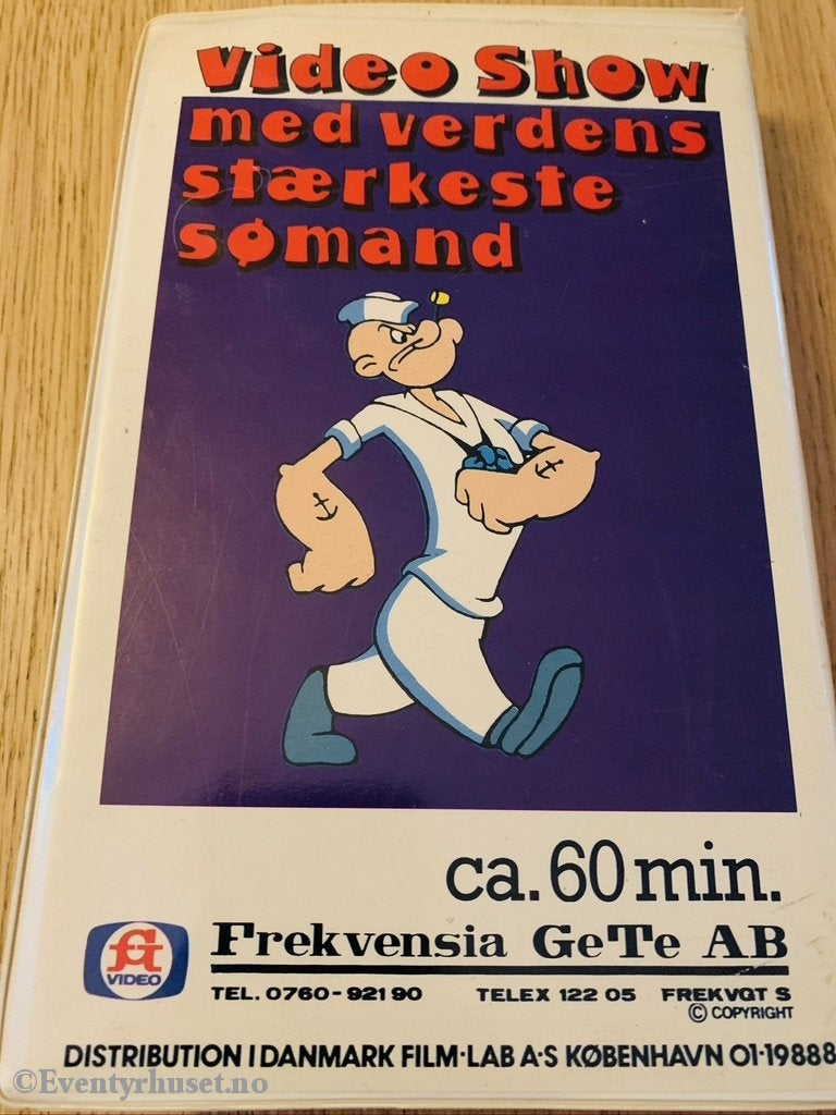 Popeye Show 3. Videoshow For Store Og Små. Vhs Big Box. Dansk Tekst.