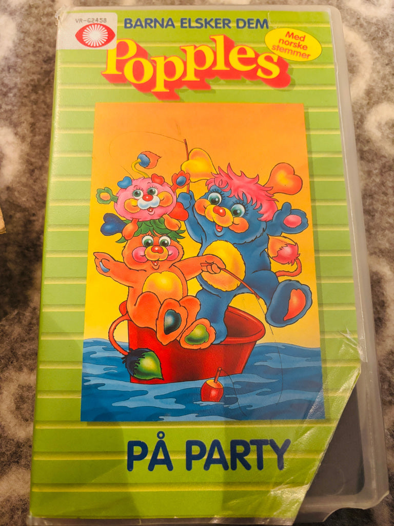 Popples på party. 1989/93. VHS. VHS