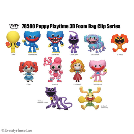 Poppy Playtime PVC Bag Clips Series 1 Display (24) Fashion & Accessories