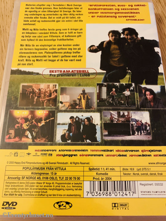 Populærmusikk Fra Vittula. 2004. Dvd. Dvd