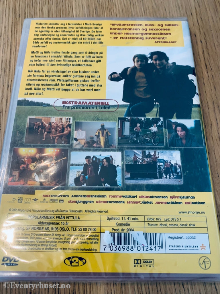 Populærmusikk Fra Vittula. 2004. Dvd. Ny I Plast! Dvd