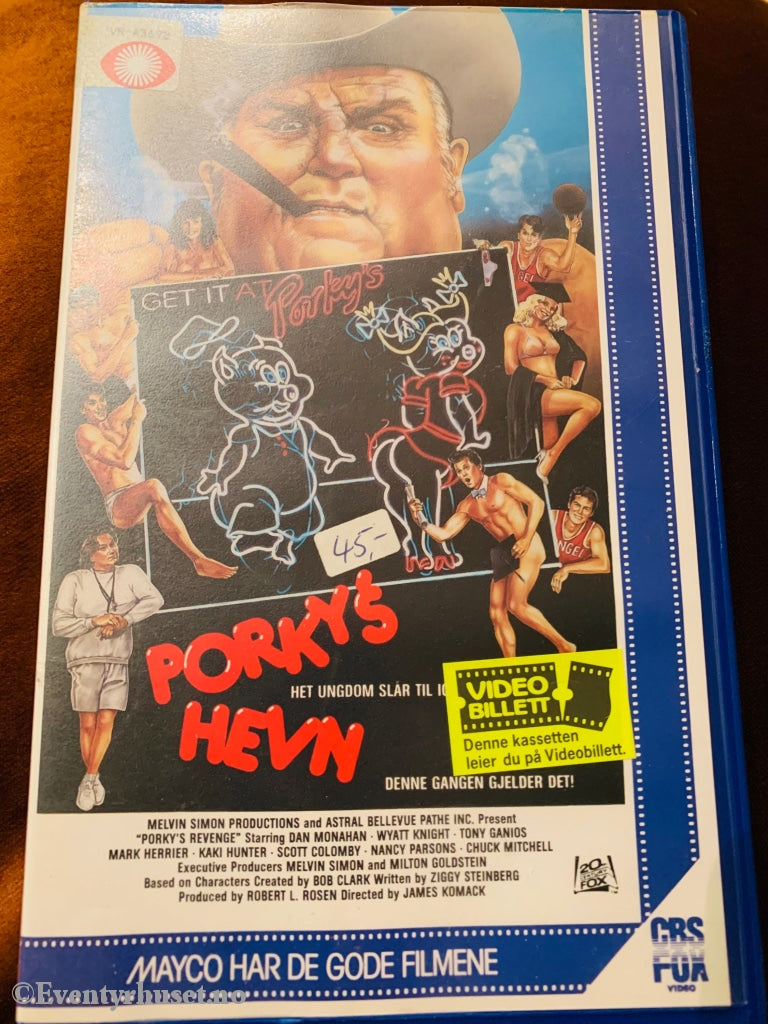 Porkys Hevn - Het Ungdom Slår Igjen. 1985. Vhs Big Box.