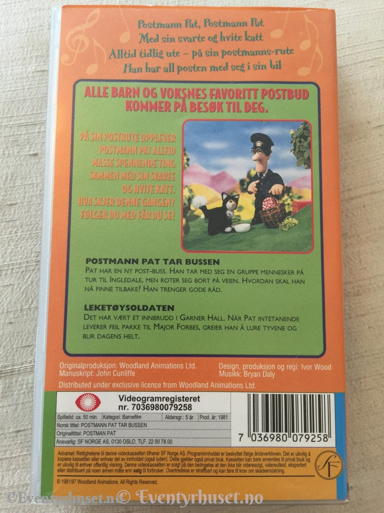 Postmann Pat. 1981. Pat Tar Bussen. Vhs. Vhs