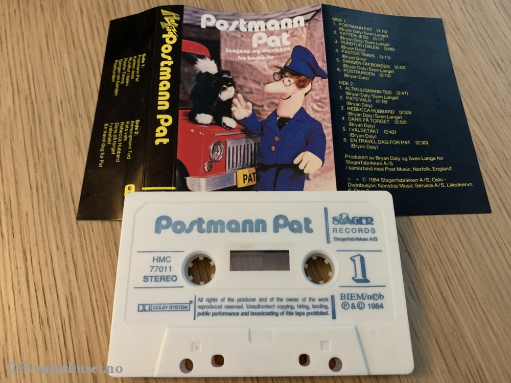 Postmann Pat. 1984. Sangene Og Musikken Fra Barne-Tv. Hvit Kassett. Kassett (Mc)