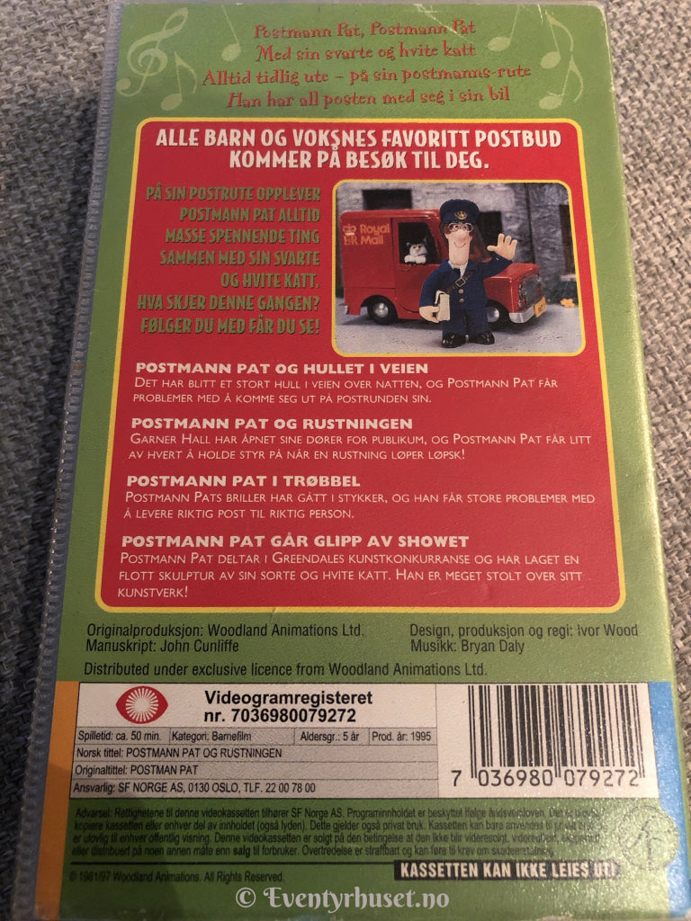 Postmann Pat. 1995. Pat Og Rustningen. Vhs. Vhs
