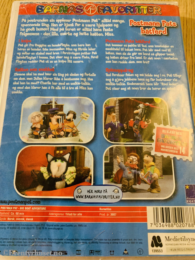 Postmann Pat. 2007. Pats Båtferd. Dvd. Dvd