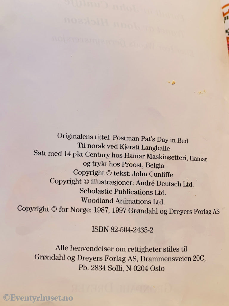 Postmann Pat er syk. 1987 97. Fortelling