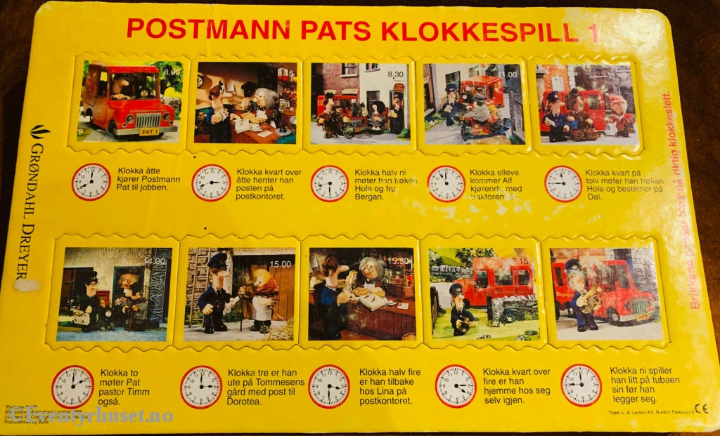 Postmann Pat Klokkespill 1. 1996. Brettspill