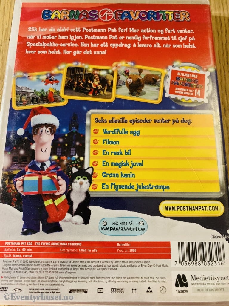 Postmann Pat Spesialpakke Service. 2008. En Flyvende Julestrømpe. Dvd. Dvd
