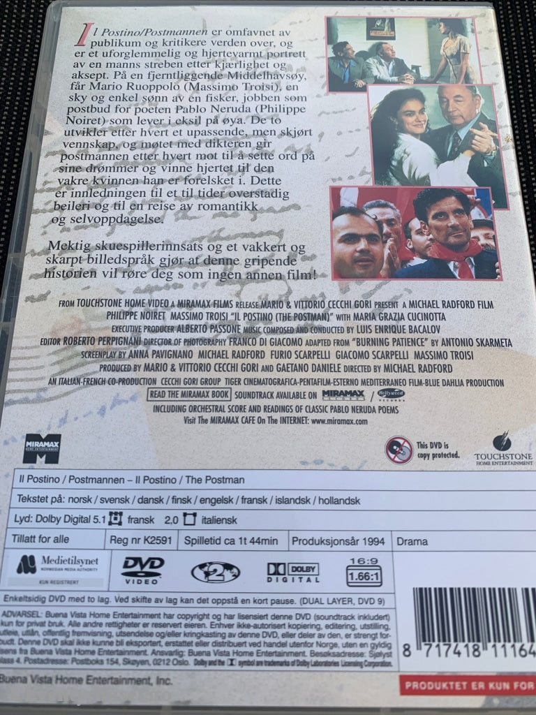 Postmannen. 1994. Dvd. Dvd
