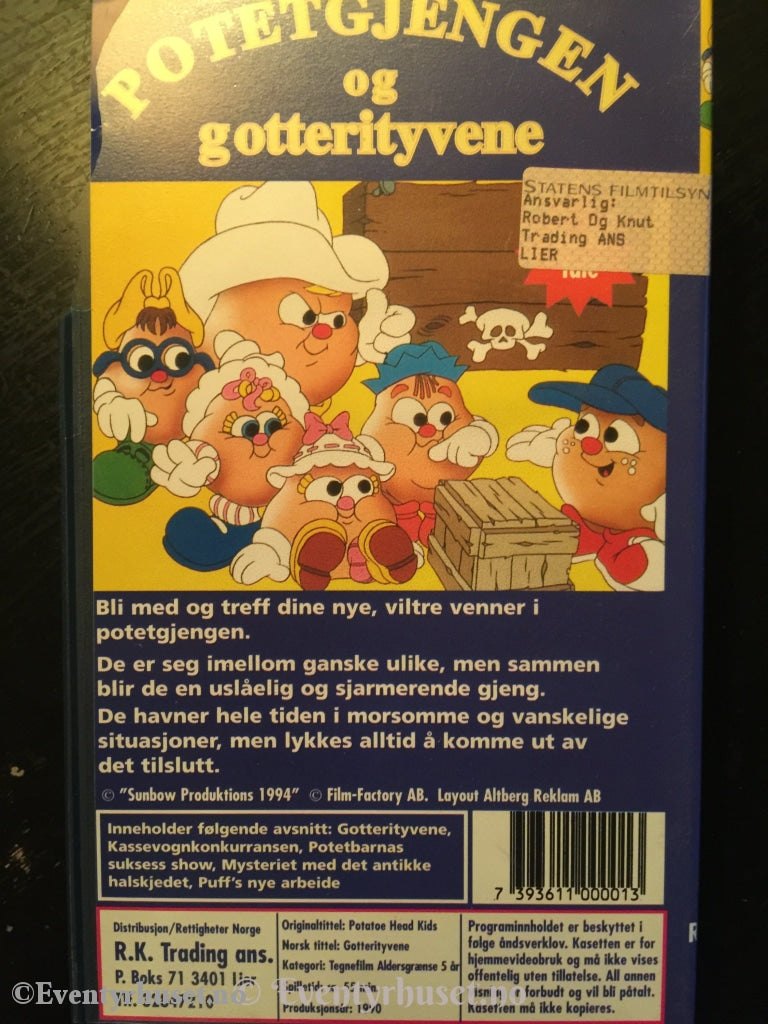 Potetgjengen Og Godterityvene. Vhs. Vhs