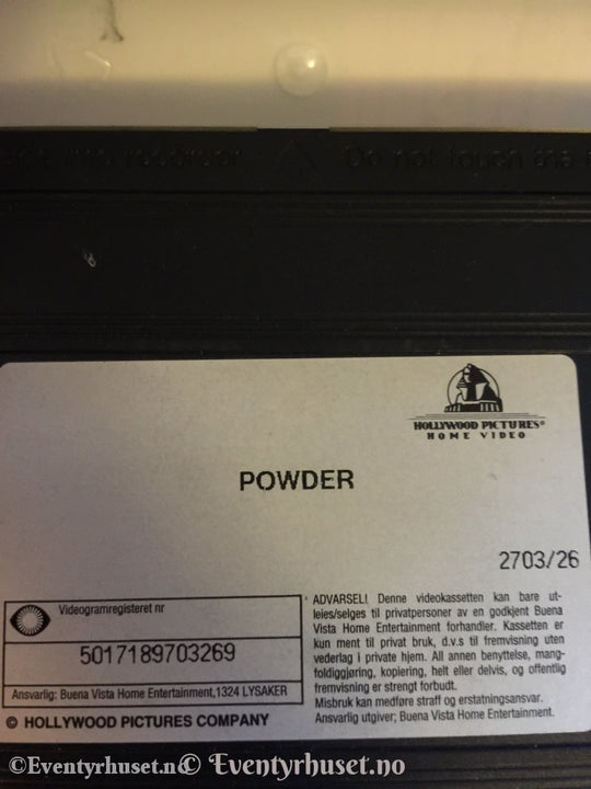 Powder. 1995. Vhs. Vhs