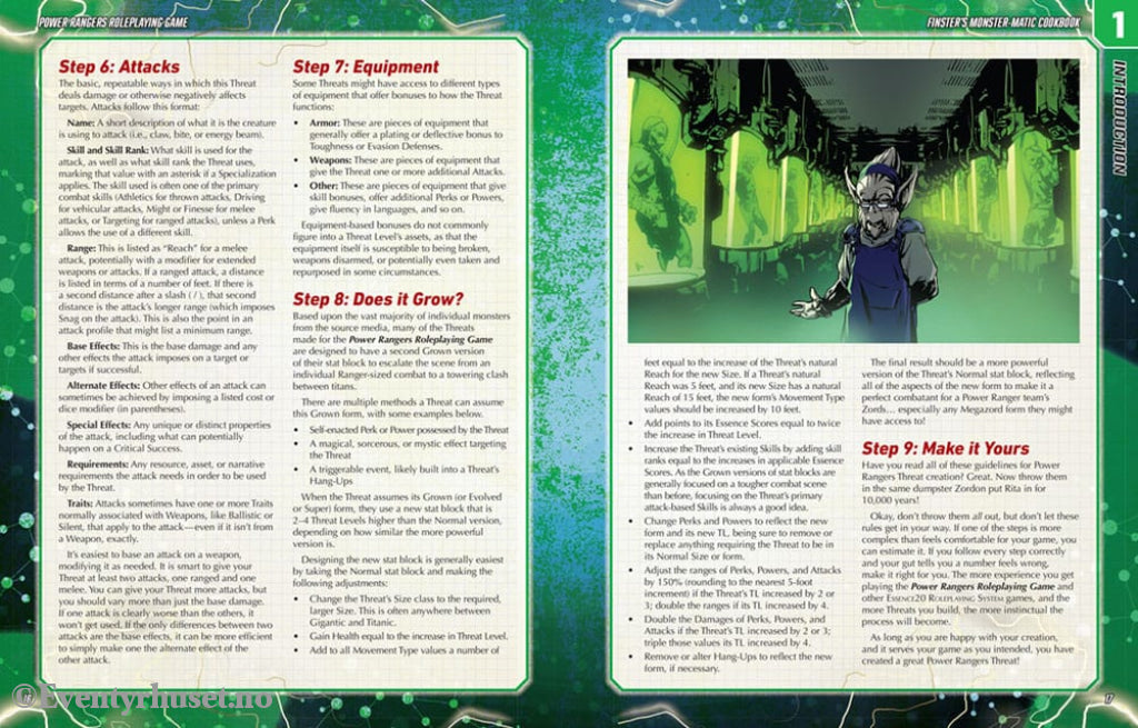 Power Rangers RPG book Finster’s Monster-Matic Cookbook Sourcebook *Englische Version* Games