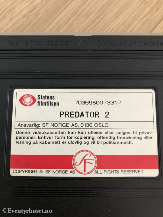Predator 2. 1990. Vhs. Vhs
