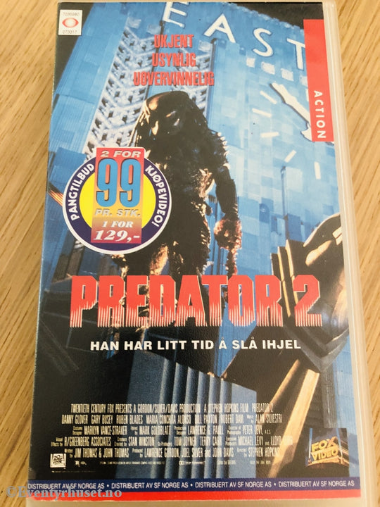 Predator 2. 1990. Vhs. Vhs