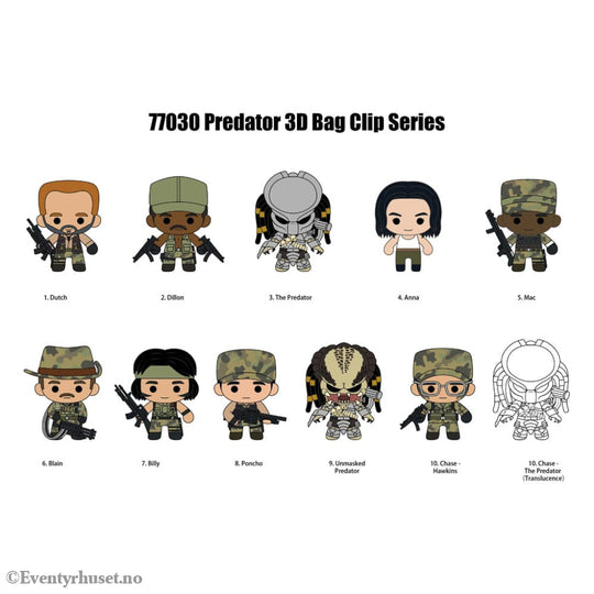 Predators 3D Foam Bag Clips Series 1 Display (24) Fashion & Accessories