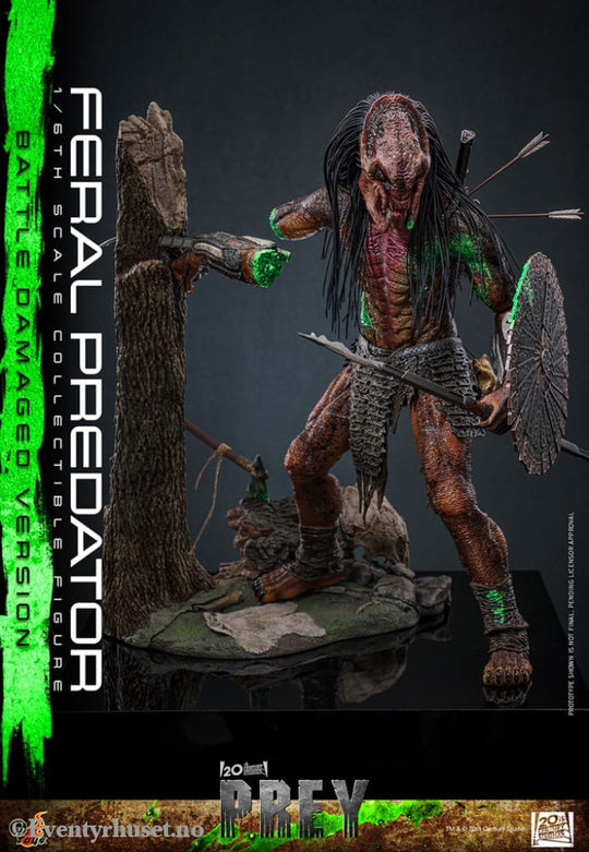 Prey Action Figure 1/6 Feral Predator (Battle Damaged Version) 37 cm Toys