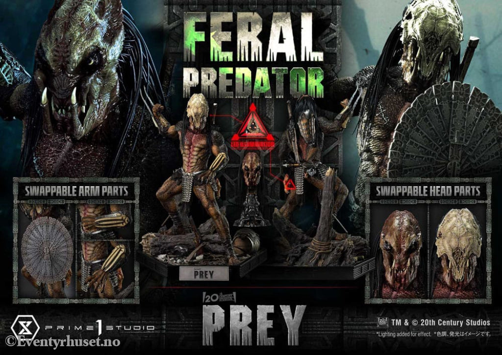 Prey (Movie) Museum Masterline Series Statue 1/3 Feral Predator 89 cm Collectibles