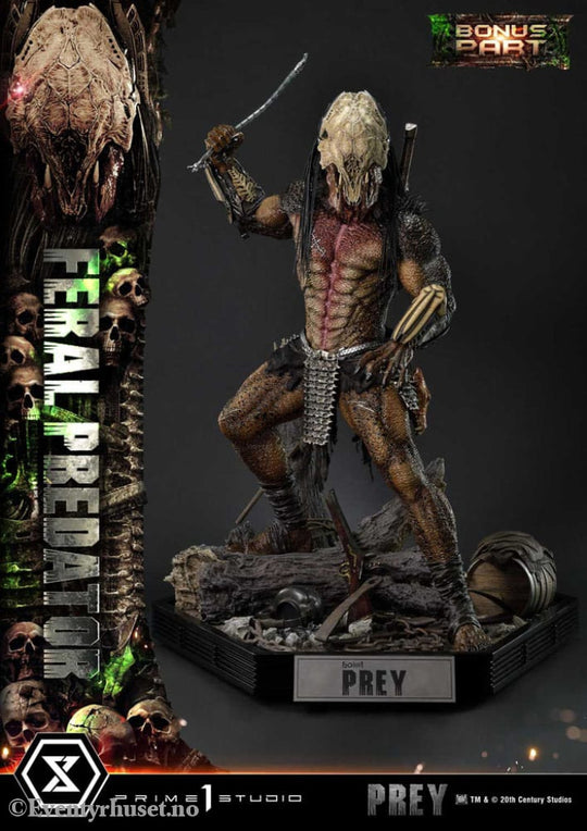 Prey (Movie) Museum Masterline Series Statue 1/3 Feral Predator Deluxe Bonus Version 89 cm Collectibles