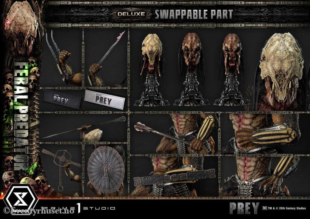 Prey (Movie) Museum Masterline Series Statue 1/3 Feral Predator Deluxe Bonus Version 89 cm Collectibles