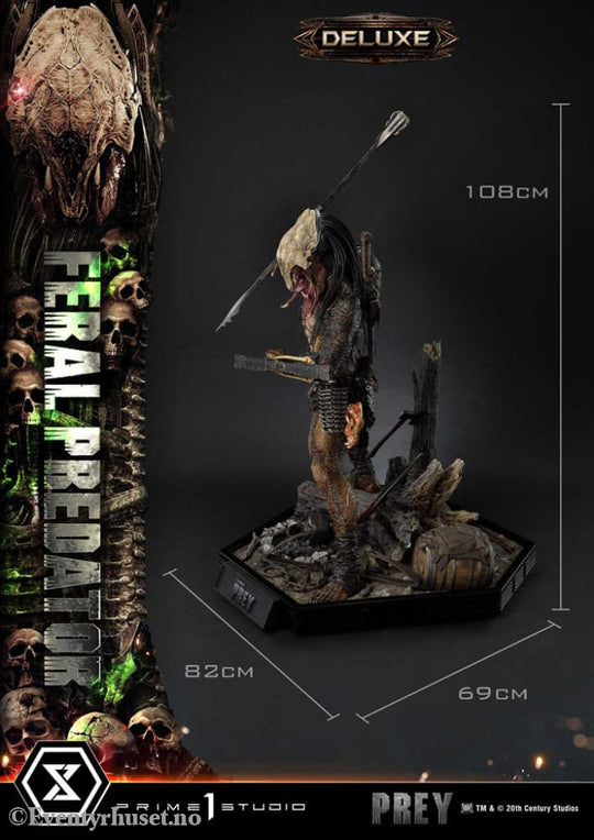 Prey (Movie) Museum Masterline Series Statue 1/3 Feral Predator Deluxe Bonus Version 89 cm Collectibles