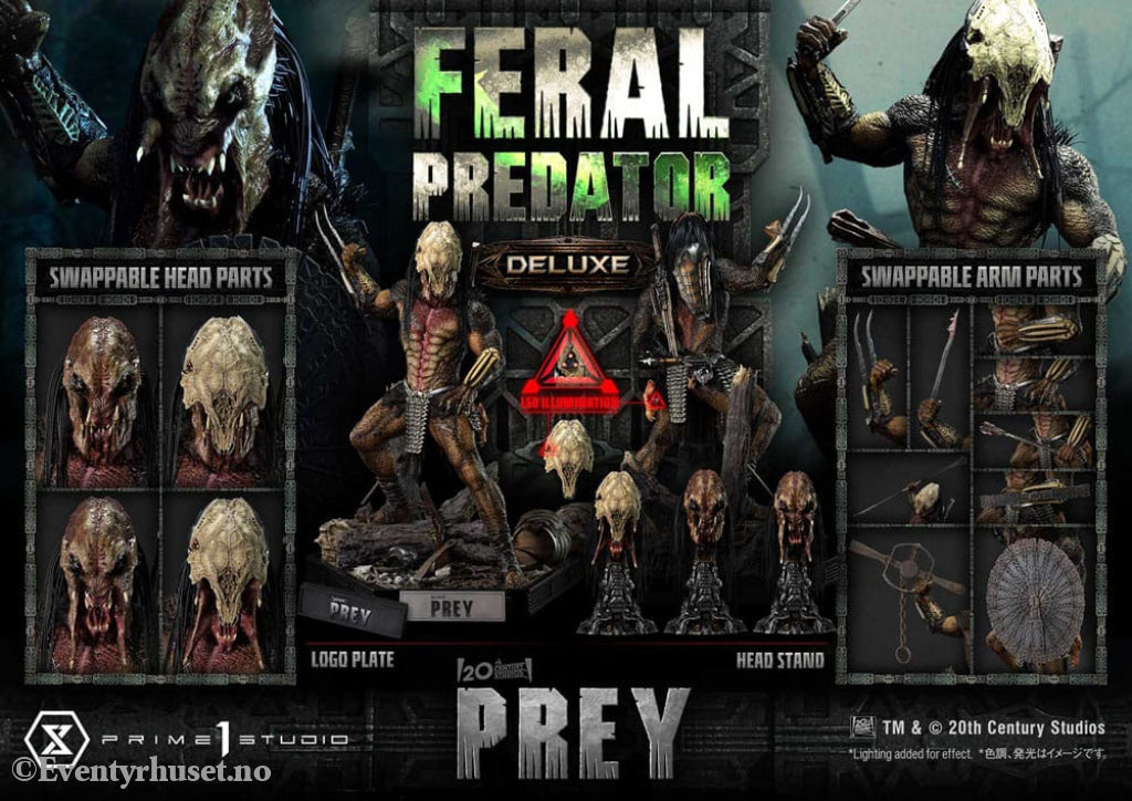 Prey (Movie) Museum Masterline Series Statue 1/3 Feral Predator Deluxe Bonus Version 89 cm Collectibles