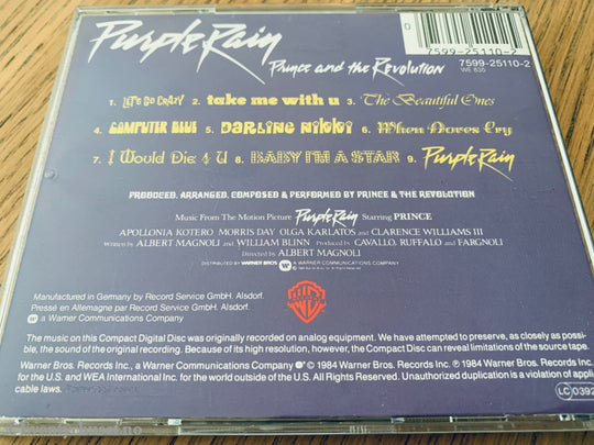 Prince and The Revolution – Purple Rain. 1984. CD.