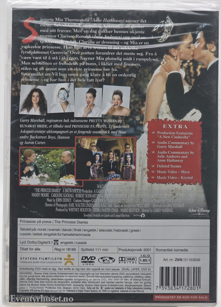 Prinsesse på Prøve . 2001 . DVD. Ny i plast!