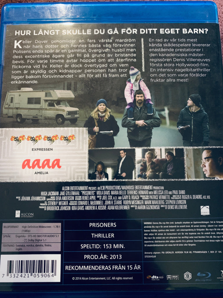 Prisoners. Blu-ray Disc.