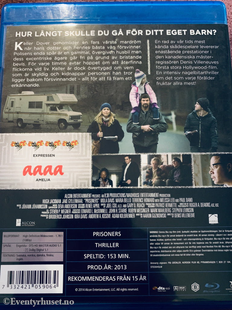 Prisoners. Blu-ray Disc.