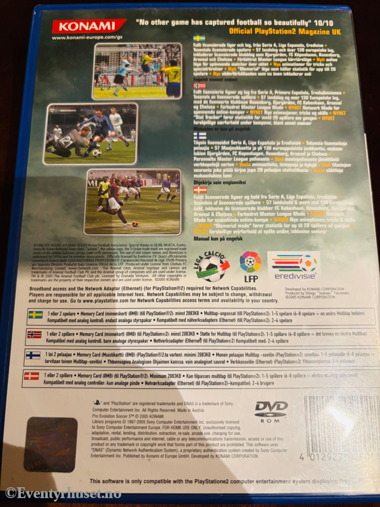 Pro Evolution Soccer 5. PS2.